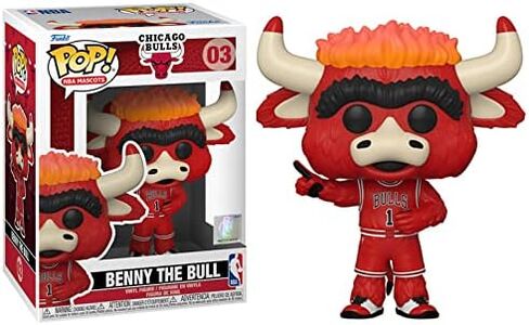 Pop NBA Mascots: Chicago - Benny the Bull Funko Pop! الشكل الفينيل (مجمل مع حالة واقي صندوق البوب ​​المتوافق) ، متعدد الألوان ، 3.75 بوصة in Saudi Arabia
