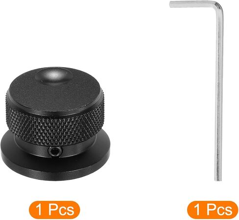 Meccanixity 1 PCS مقابض الجهد الألمنيوم ، 1/4 "(6 مم) مقابض التحكم في النغمة العالمية مع مؤشر الأخدود البيضاوي للغيتار ، 4/5" أسود (30 × 20 ملم) in Saudi Arabia