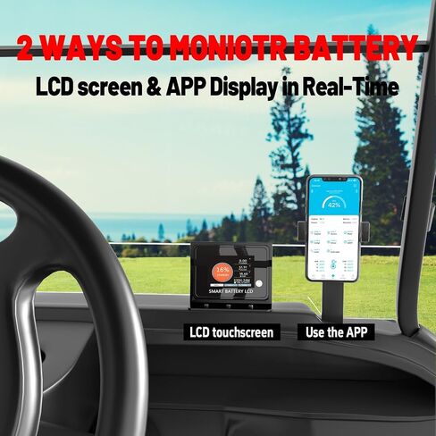 36V 135AH GOLF CART LITHIUM LIFEPO4 بطارية مع شاحن و 200A BMS من الدرجة A DEERTERY BATTERABLE ، 10000+ دورة ، مثالية لعربة الجولف ، وتطبيقات الشبكة (36V 135AH-GC) in Kuwait