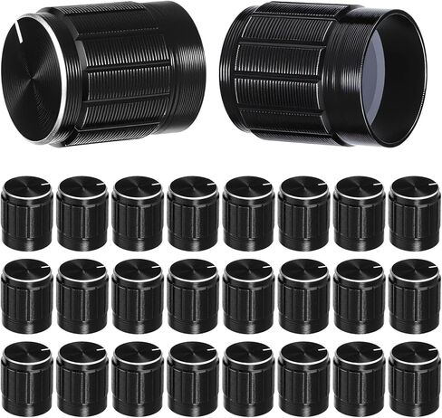 24pcs 6mm Potentiometer Control Knobs Shaft Metal Guitar Volume Tone Knobs Rotary Knob Audio Control Knob Encoder Dimmer Knob Swicth Replacement for Electric Guitar Speaker Mixer Board in Saudi Arabia