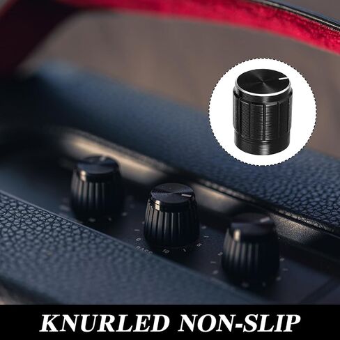 24pcs 6mm Potentiometer Control Knobs Shaft Metal Guitar Volume Tone Knobs Rotary Knob Audio Control Knob Encoder Dimmer Knob Swicth Replacement for Electric Guitar Speaker Mixer Board in Saudi Arabia