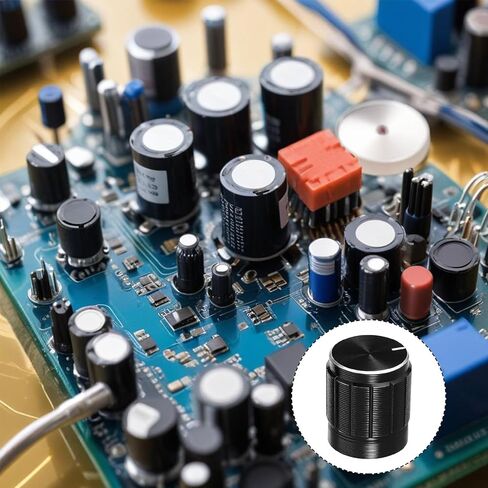 24pcs 6mm Potentiometer Control Knobs Shaft Metal Guitar Volume Tone Knobs Rotary Knob Audio Control Knob Encoder Dimmer Knob Swicth Replacement for Electric Guitar Speaker Mixer Board in Saudi Arabia