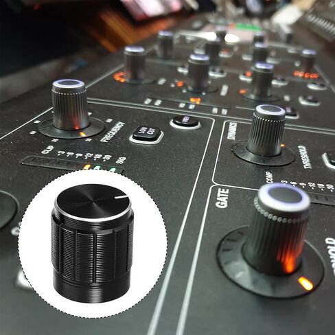 24pcs 6mm Potentiometer Control Knobs Shaft Metal Guitar Volume Tone Knobs Rotary Knob Audio Control Knob Encoder Dimmer Knob Swicth Replacement for Electric Guitar Speaker Mixer Board in Saudi Arabia