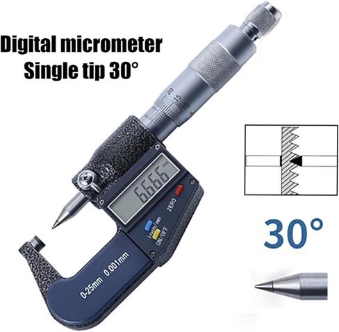 Measuring Tools 0-25mm 0.001mm Digital Double Point Outside Micrometer Tip micrometers(Double Tip 30degree) in Kuwait
