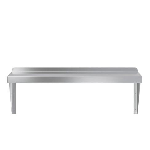 Amgood 12 "عرض × 30" طول | رف الجدار الفولاذ المقاوم للصدأ | حافة مربعة | رفوف المعادن | الخدمة الثقيلة | الصف التجاري | جدار جدار | NSF معتمد in Saudi Arabia