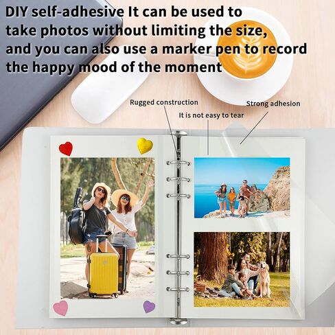 6 ألبوم رنين الموثق مع 15 صفحات ذاتية الألبوم الألبوم 3x5 20 جيوب ، PP Memory Bookdiy ، ألبوم الصور صفحات لاصقة ، ملائمة 2x3 4x6 5x7 صور أو بطاقات الوصفة (A5) in Saudi Arabia