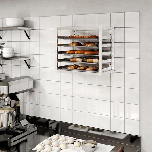 AmGood Wall Mounted Sheet Bun Pan Rack 21" x 13" x 18" | Aluminium | NSF in Saudi Arabia