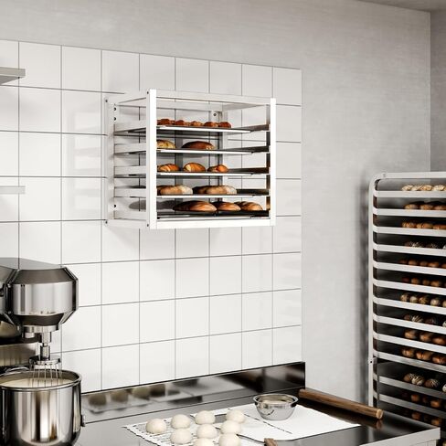 AmGood Wall Mounted Sheet Bun Pan Rack 21" x 13" x 18" | Aluminium | NSF in Saudi Arabia