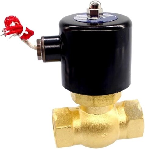 1pcs 2/2 Way Brass 1 inch صمام الملف اللولبي 220V مغلق عادة البخار 110VAC 24VDC (24VDC) in Kuwait