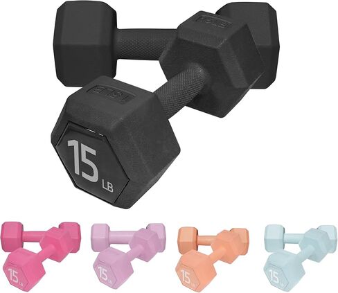 مجموعات وزن يد الدمبل 5/10/15/20/25/36 رطل - 5 ألوان خيارات - تمرين ولياقة أوزان خالية للنساء والرجال معدات الصالة الرياضية المنزلية تدريبات القوة in Kuwait