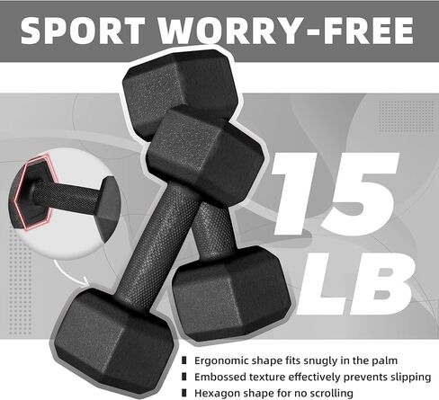 مجموعات وزن يد الدمبل 5/10/15/20/25/36 رطل - 5 ألوان خيارات - تمرين ولياقة أوزان خالية للنساء والرجال معدات الصالة الرياضية المنزلية تدريبات القوة in Kuwait