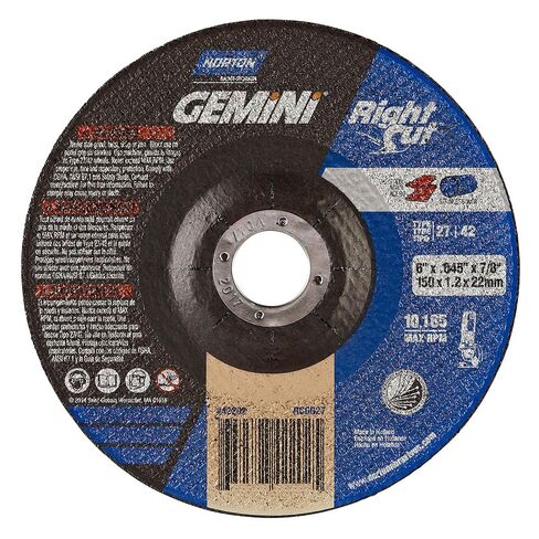 Norton Cut Off Wheel Gemini 6 Inch Cutting Wheel, Right Angle Grinder Cutting Wheel, Pack of 25 Cutting Discs in Kuwait