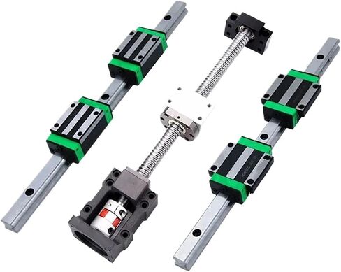 Double nut Ball Screw Control Machine 1Pc Ball Screw Set SFU2505 +2Pc HGR25 Linear Guide+HGH25CA+ HM20-86 L300-1000mm(550mm) in Saudi Arabia