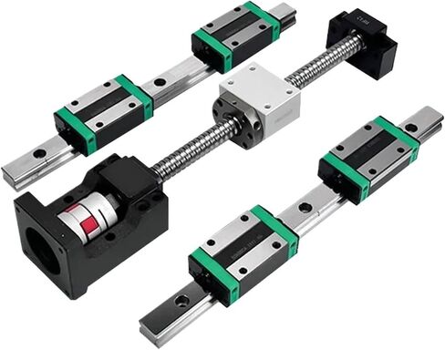 Double nut Ball Screw Control Machine 1Pc Ball Screw Set SFU2505 +2Pc HGR25 Linear Guide+HGH25CA+ HM20-86 L300-1000mm(550mm) in Saudi Arabia