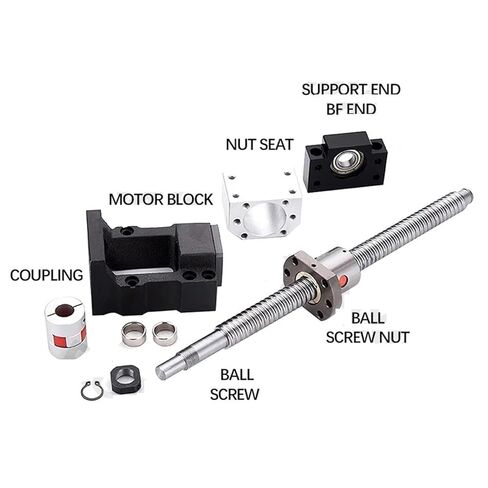 Double nut Ball Screw Control Machine BKBF12+Ball Screw SFU1610+DSG16H+Coupling D25L30+HM12-57 Motor Base+SBR16 +4PC SBR16UU Slider(350mm) in Kuwait