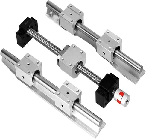 برغي الكرة المعدنية NUT SFU1610 200MM -000MM 2PCS دليل خطي SBR16 +4PCS SBR16UU BKBF12 COUPLER 8 * 10 4.6 (450mm) in Saudi Arabia