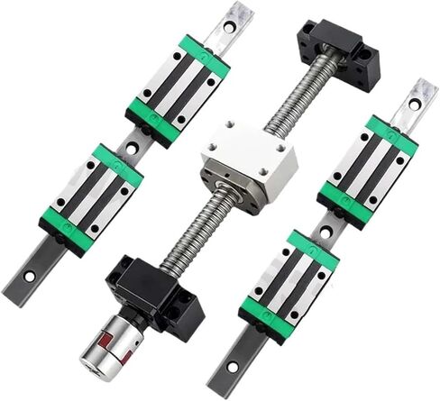مزدوج صامد الكرة المسمار المسمار برغي الكرة 2pcs Hgr20 +4pcs HGh20ca +1 Set SFU1605 Ball Screw +XB +DSG L300-1000mm للجزء (650 مم) in Saudi Arabia