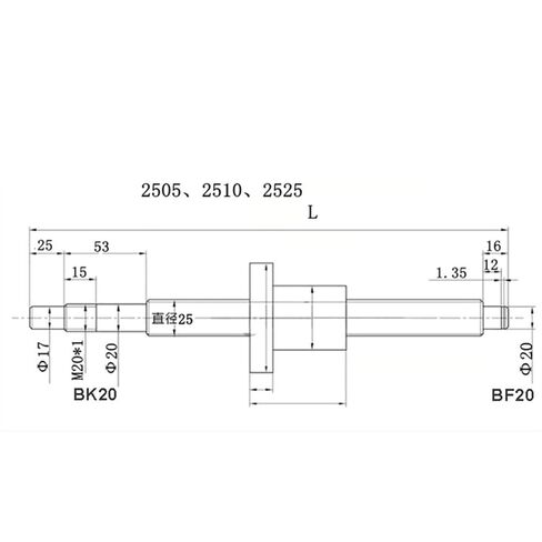 كرة مكافحة الكرة مزدوجة الجوز الجوز المسمار برغي الكرة SFU2505 L = 150mm-1000mm+HM20-110 الحديد الزهر NEMA42 C5+اقتران البرقوق XB40*65+DSG25H (400 مم) in Kuwait