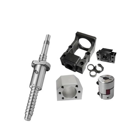 كرة مكافحة الكرة مزدوجة الجوز الجوز المسمار برغي الكرة SFU2505 L = 150mm-1000mm+HM20-110 الحديد الزهر NEMA42 C5+اقتران البرقوق XB40*65+DSG25H (400 مم) in Kuwait