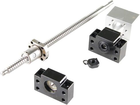 برغي الكرة المعدنية Nut SFU1204 end Machine Ball Screw RM1204 الطول 250 مم-900 مم شفة واحدة blnut BF/BK10 + Ballnut Housing (600mm) in Saudi Arabia