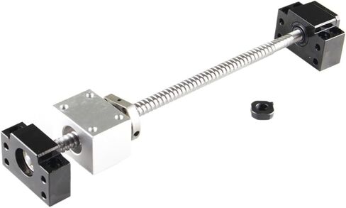 برغي الكرة المعدنية Nut SFU1204 end Machine Ball Screw RM1204 الطول 250 مم-900 مم شفة واحدة blnut BF/BK10 + Ballnut Housing (600mm) in Saudi Arabia