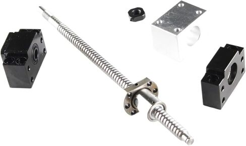 برغي الكرة المعدنية Nut SFU1204 end Machine Ball Screw RM1204 الطول 250 مم-900 مم شفة واحدة blnut BF/BK10 + Ballnut Housing (600mm) in Saudi Arabia