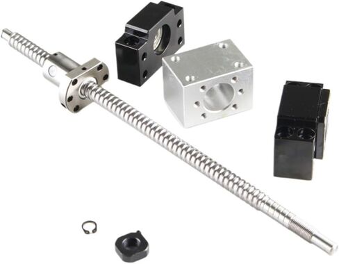 برغي الكرة المعدنية Nut SFU1204 end Machine Ball Screw RM1204 الطول 250 مم-900 مم شفة واحدة blnut BF/BK10 + Ballnut Housing (600mm) in Saudi Arabia