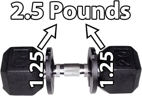 1.25 رطل من مقاطع الوزن - يضيف 2.5 جنيه إجمالي - للدمبلز ، kettlebells ، والحديد - يجعل 7.5 12.5 17.5 22.5 27.5 رطل الدمبل - (4 مقطع حزمة) in Saudi Arabia