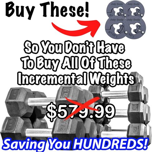 1.25 رطل من مقاطع الوزن - يضيف 2.5 جنيه إجمالي - للدمبلز ، kettlebells ، والحديد - يجعل 7.5 12.5 17.5 22.5 27.5 رطل الدمبل - (4 مقطع حزمة) in Saudi Arabia