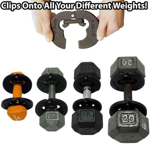1.25 رطل من مقاطع الوزن - يضيف 2.5 جنيه إجمالي - للدمبلز ، kettlebells ، والحديد - يجعل 7.5 12.5 17.5 22.5 27.5 رطل الدمبل - (4 مقطع حزمة) in Saudi Arabia