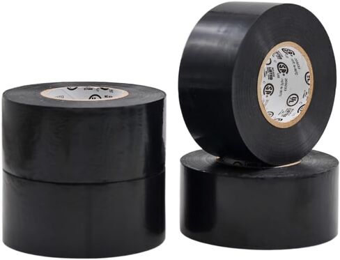 MAT Professional Grade Wide Electrical Tape White - 1.5 inch × 66 قدمًا. UL/CSA مدرجة - مقاومة للماء ، مثبطات اللهب ، ومواد لاصقة مطاطية قوية للاستخدام في ما لا يزيد عن 600 فولت و 176F in Kuwait