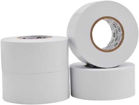 MAT Professional Grade Wide Electrical Tape White - 1.5 inch × 66 قدمًا. UL/CSA مدرجة - مقاومة للماء ، مثبطات اللهب ، ومواد لاصقة مطاطية قوية للاستخدام في ما لا يزيد عن 600 فولت و 176F in Kuwait