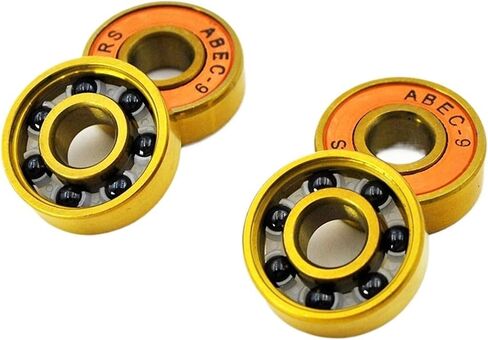 8pcs 608 2RS Hybrid Black Ceramic Ball Bearing 8 * 22 * 7mm Silicon Nitride Roller Skate Skateboard Wheel Golden Bearings in Saudi Arabia
