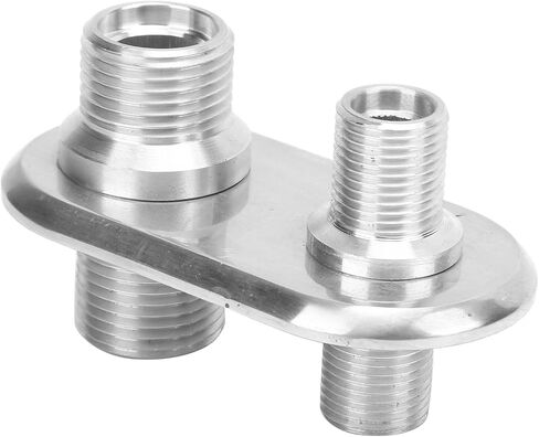 Kimiss AC Bulkhead Fitting ، سيارة 2 - مكيفات الهواء المكيف الحاجز الموصل العالمي تعديل AC Bulkhead للكمال الساخن ، مركبات الأداء (الفضة) in Saudi Arabia