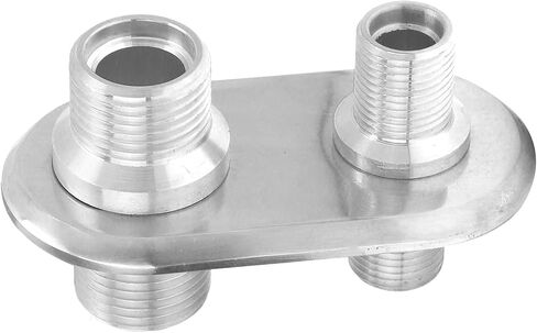 Kimiss AC Bulkhead Fitting ، سيارة 2 - مكيفات الهواء المكيف الحاجز الموصل العالمي تعديل AC Bulkhead للكمال الساخن ، مركبات الأداء (الفضة) in Saudi Arabia