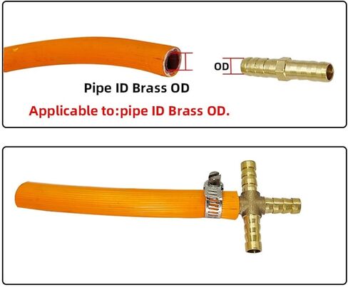 1PCS Brass Barb Pipe Copper Fitting 2 3 4 Way Connector For 4 5mm 6mm 8mm 12mm 16mm 19mm Air Fuel Water Gas Tube Pagoda Hose Fittings(Y-3-way,OD 8 mm) in Saudi Arabia