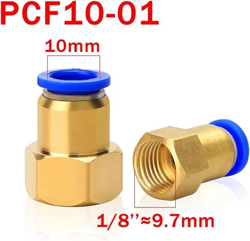50pcs هواء موصل سريع هواء PCF ل 4 6 8 10 12 مم أنبوب أنبوب خرطوم إلى 1/8 "3/8" 1/2 "1/4" in Saudi Arabia
