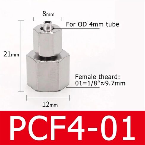 10PCS KPCF Coper 1/8" 1/4" 3/8" 1/2" Female Pneumatic Fittings Push In Quick Connector Release Air Fitting OD 4 6 8 10 12MM(KPCF 10-01) in Saudi Arabia