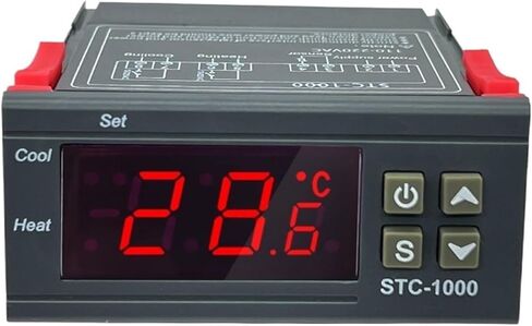 STC-1000 LED Digital Thermostat for Incubator Temperature Controller Thermoregulator Relay Heating Cooling 12V 24V 220V(DC 12V) in Saudi Arabia