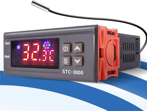 وحدة تحكم درجة الحرارة الرقمية STC-1000 220V 12V تحكم ترموستات ترحيل لبرودة حاضنة التدفئة الحرارية (STC-3000 110-220 VAC) in Saudi Arabia