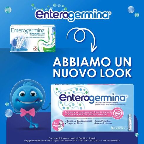 Enterogermina - Made in Italy - 20 Vials (2 Billion) in Saudi Arabia