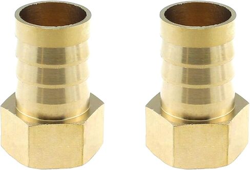 Maxmoral 2PCS Brass Hose Barb Fittings 1/2inch NPT Female to 3/4inch Barb Adapter Connector for Temperature Control Circuits Pneumatic Circuits Coolant Line in Saudi Arabia
