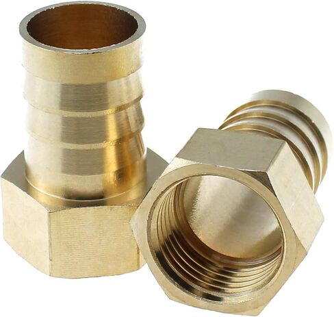 Maxmoral 2PCS Brass Hose Barb Fittings 1/2inch NPT Female to 3/4inch Barb Adapter Connector for Temperature Control Circuits Pneumatic Circuits Coolant Line in Saudi Arabia
