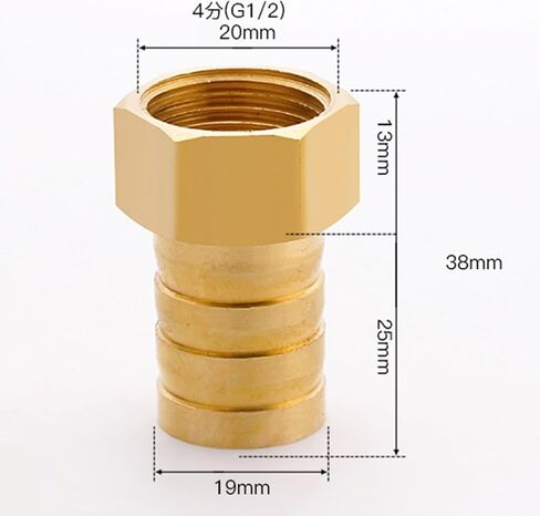 Maxmoral 2PCS Brass Hose Barb Fittings 1/2inch NPT Female to 3/4inch Barb Adapter Connector for Temperature Control Circuits Pneumatic Circuits Coolant Line in Saudi Arabia