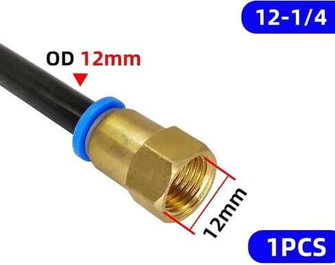 1PCS Air Pipe Fitting PCF 4 6 8 10 12mm Hose Tube 1/8" 1/4" 3/8" 1/2" Female Thread Brass Pneumatic Connector Quick Joint Fitting(PCF10-01) in Saudi Arabia