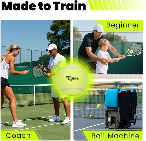 Egles 12/20/60 Packs Tennis Balls for Training and Dogs, High Elasticity Practice Tennis Ball with Mesh Bag for Transport and Beginner Exercise, Durable Pet Playing Tennis Ball Set in Saudi Arabia