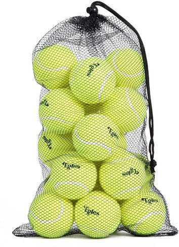 Egles 12/20/60 Packs Tennis Balls for Training and Dogs, High Elasticity Practice Tennis Ball with Mesh Bag for Transport and Beginner Exercise, Durable Pet Playing Tennis Ball Set in Saudi Arabia
