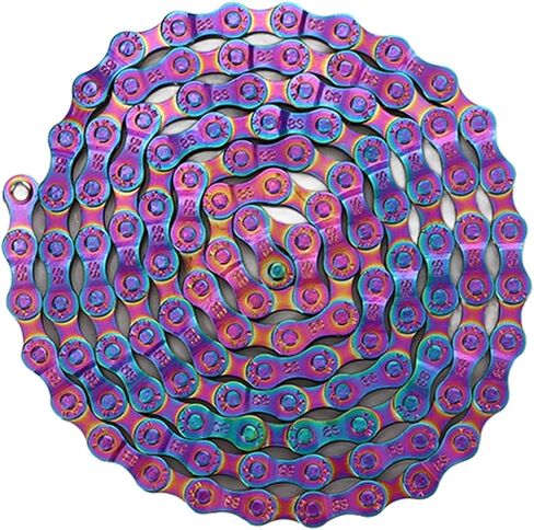 6/7/8 Colorful Carbon Steel Bike Chain, Rust Proof Sensitive Colorful Electroplating 6 7 8 Speed Chain for Road Mountain Bikes in Saudi Arabia