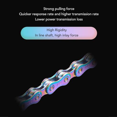6/7/8 Colorful Carbon Steel Bike Chain, Rust Proof Sensitive Colorful Electroplating 6 7 8 Speed Chain for Road Mountain Bikes in Saudi Arabia