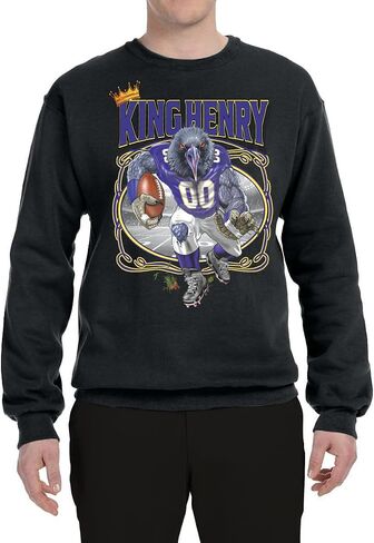 Wild Bobby Baltimore Fan | BAL Fantasy Football Sports Unisex Graphic Crewneck Sweatshirt in Saudi Arabia